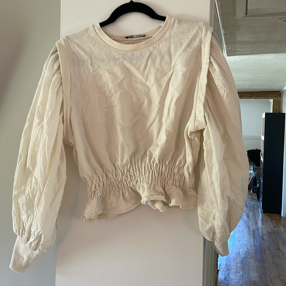 ZARA puff sleeve stop size M worn once